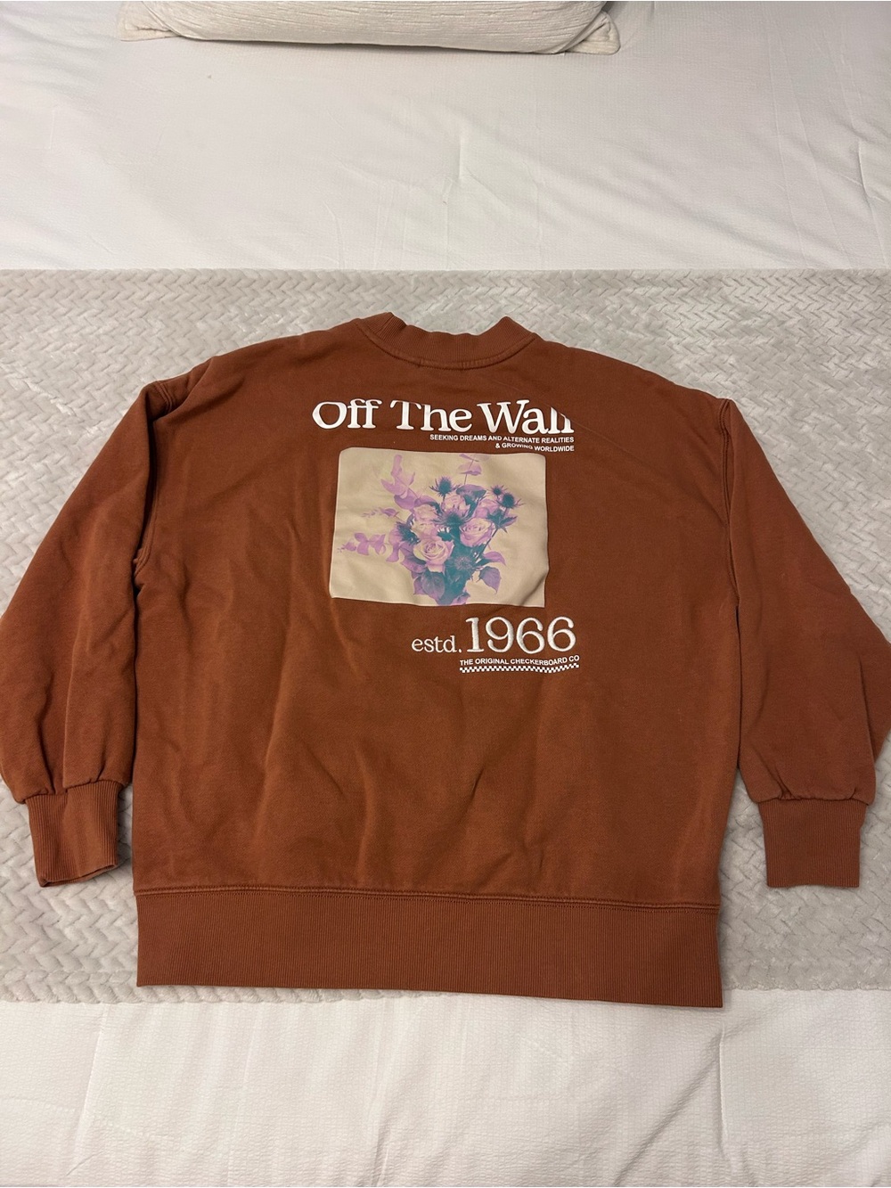 Vans Crewneck Sweatshirt in Rust Brown - Picture 3 of 3